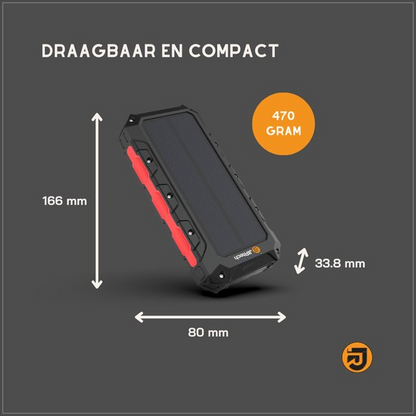 JIRTech® - Solar Powerbank 30,000 mAh