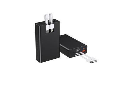 Powerbank 10000 normale F18 met 2 built in kabels JT13, JT14, JT15