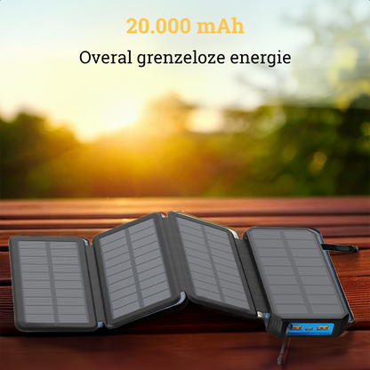JIRTech® - Solar Powerbank 20,000 mAh